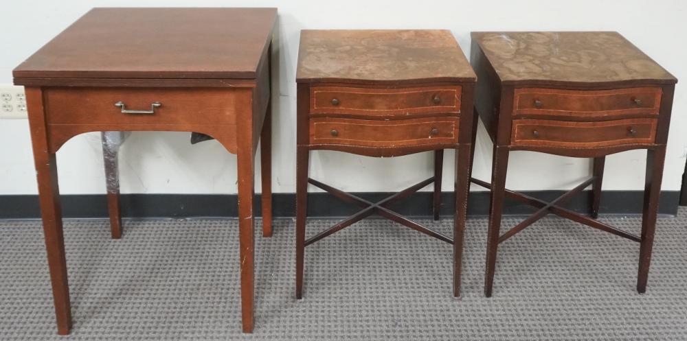 MAHOGANY SEWING TABLE WITH SEWING
