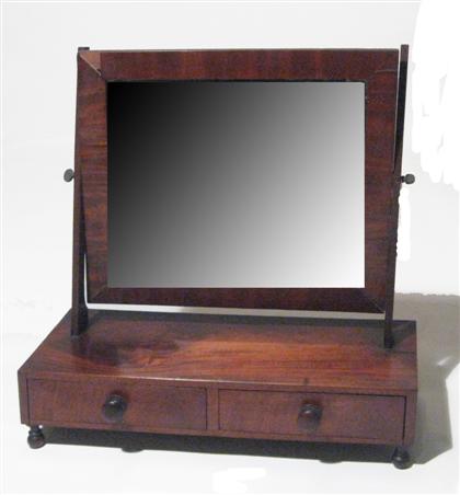 Mahogany shaving mirror    mid-19th