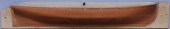 MAHOGANY SHIP'S HALF HULL ON G