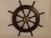 MAHOGANY SHIP'S WHEELFine, hea