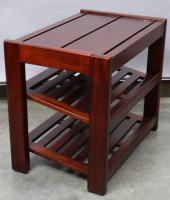 MAHOGANY SHOE RACK 22 X 14 X 1
