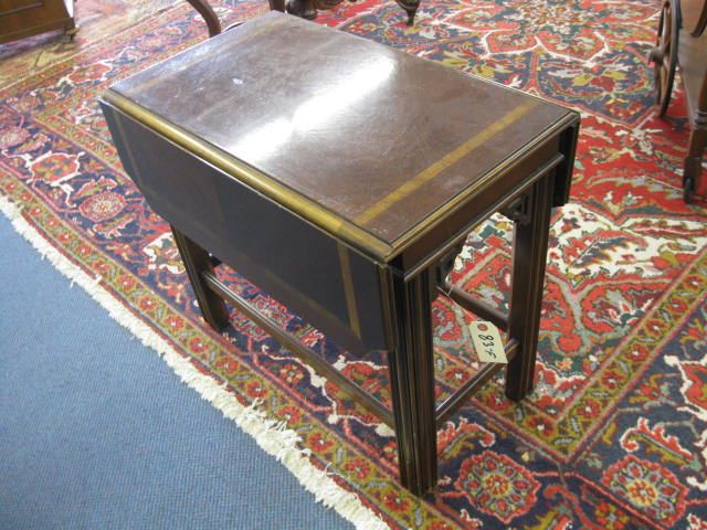 Mahogany Side Table banded inlay