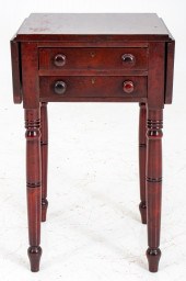 MAHOGANY SIDE TABLE WITH FOLDI