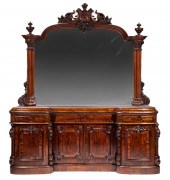 MAHOGANY SIDEBOARD, LABELED "A