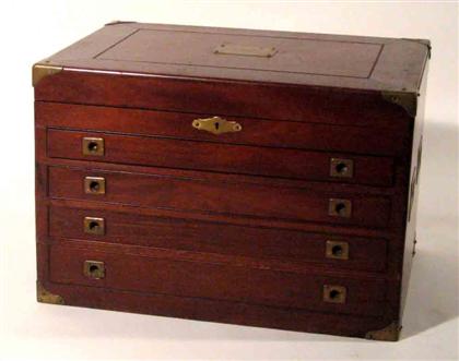 Mahogany silver chest   