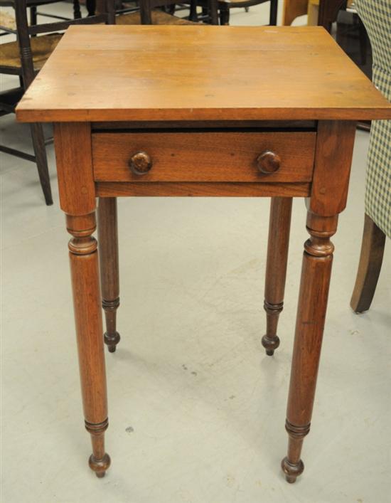Mahogany single drawer stand  round