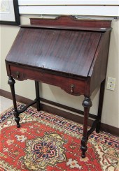 MAHOGANY SLANT-FRONT WRITING D