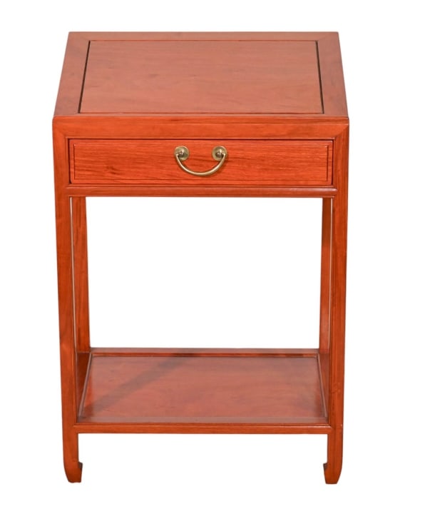 MAHOGANY SLANTED SIDE TABLE WITH