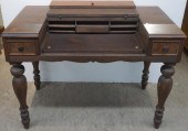 MAHOGANY SPINET DESK, 32 3/4 X