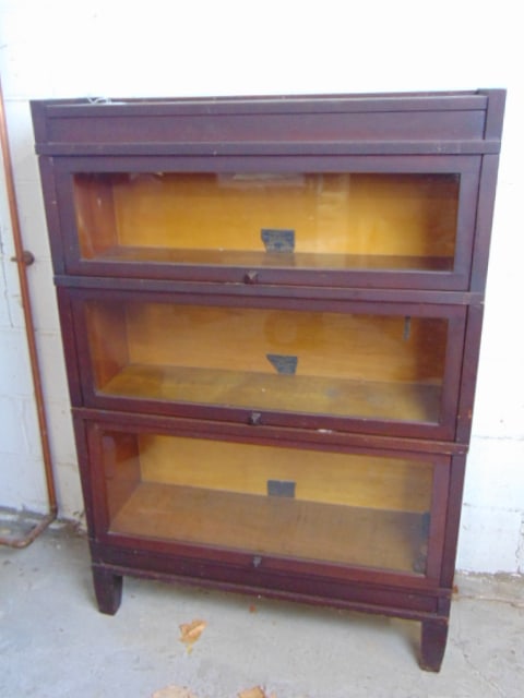 MAHOGANY STACK BOOKCASE BY