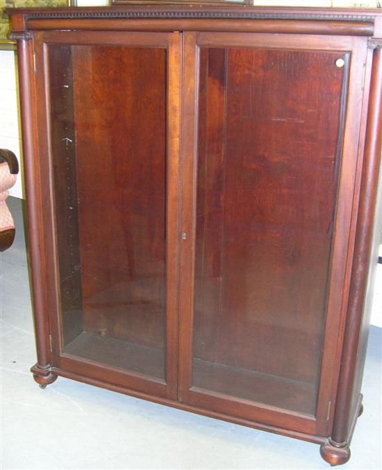 Mahogany standing bookcase with two