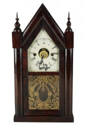 MAHOGANY STEEPLE CLOCKunsigned