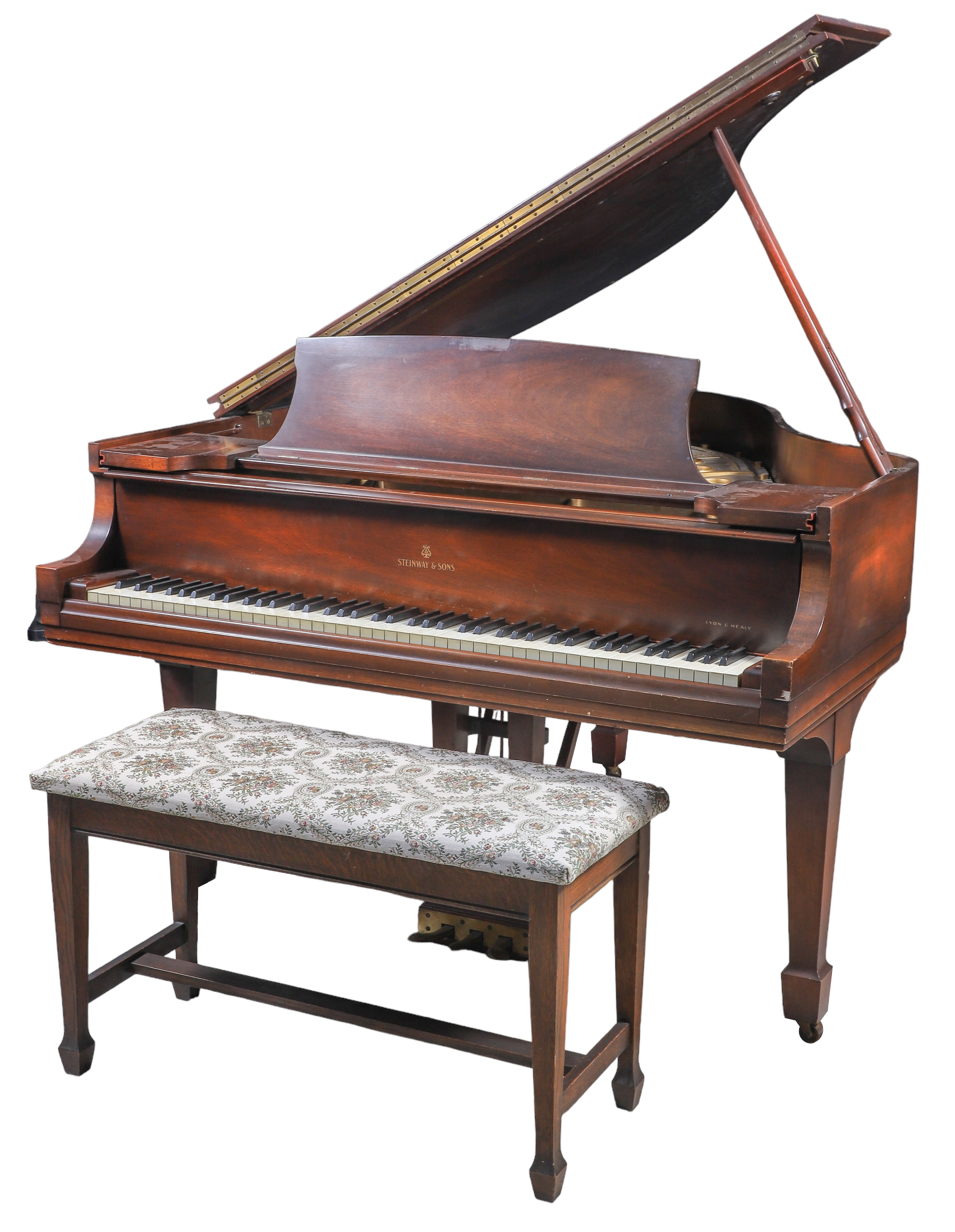 Mahogany Steinway Model S baby