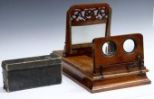 MAHOGANY STEREOSCOPE VIEWER &