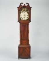 MAHOGANY TALL CASE CLOCK CIRCA