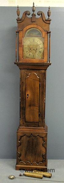 Mahogany tall case clock with