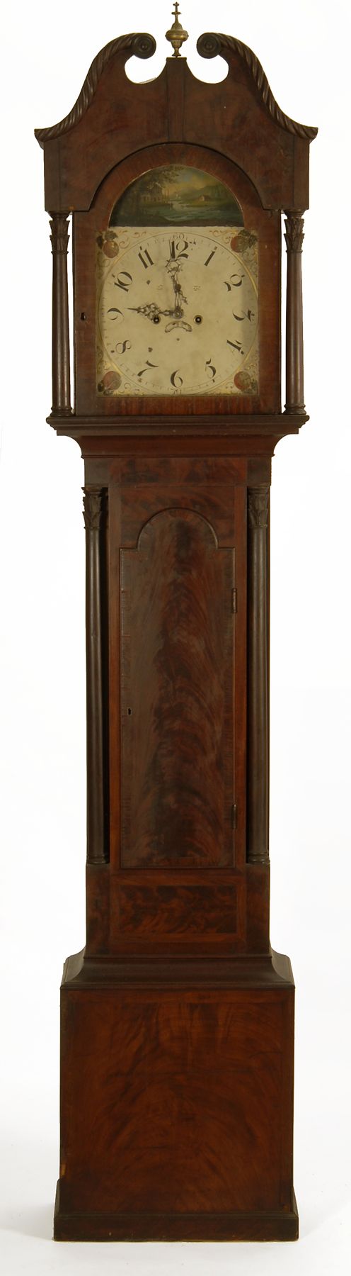 MAHOGANY TALL-CASE CLOCKCirca