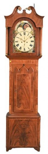 MAHOGANY TALL CASE CLOCKMahoga