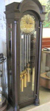 MAHOGANY TALL CASE FLOOR CLOCK
