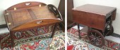MAHOGANY TEACART AND COFFEE TA