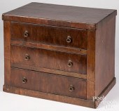MAHOGANY THREE DRAWER COUNTERT