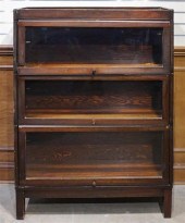 MAHOGANY THREE-SECTION BARRIST