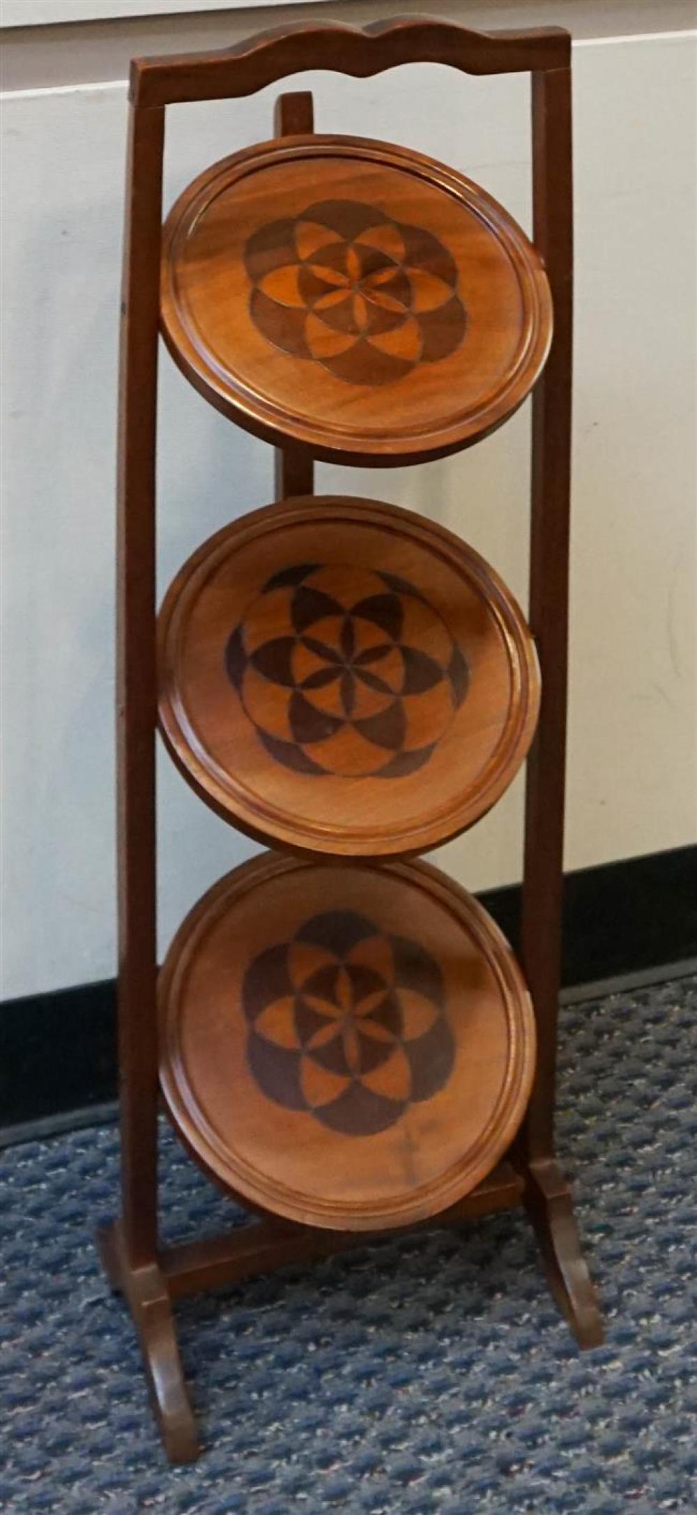 MAHOGANY THREE-TIER FOLDING