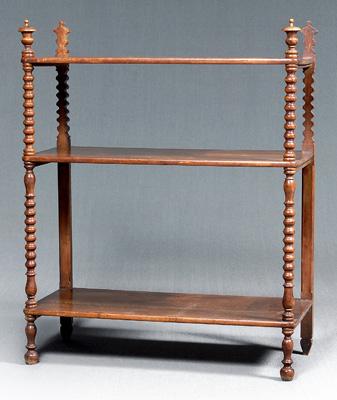 Mahogany three tier server, urn