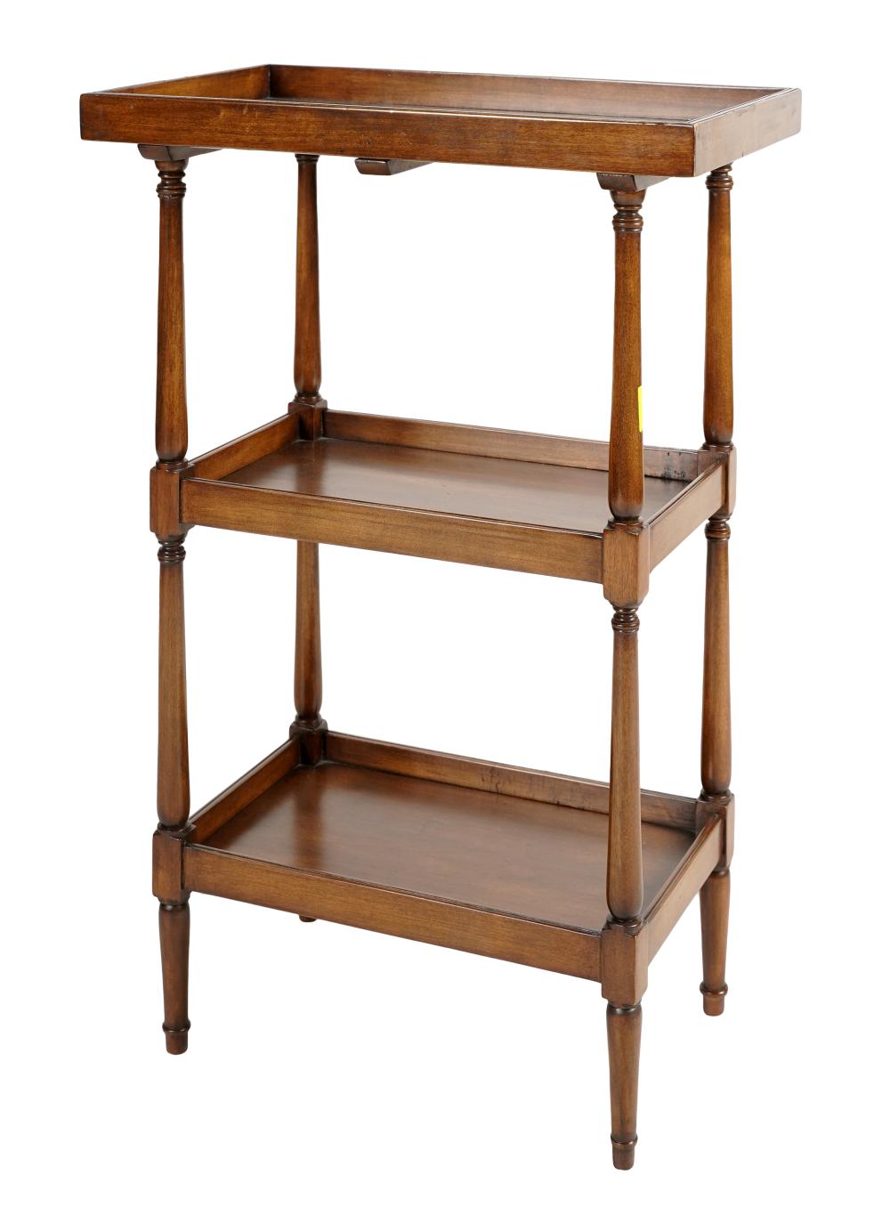 MAHOGANY TIERED END TABLE20th