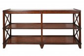 MAHOGANY TIERED SIDE TABLEafte