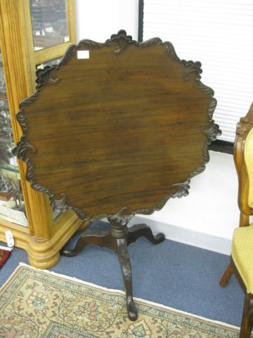 Mahogany Tilt Top Table birdcage