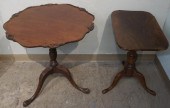 MAHOGANY TILT TOP TEA TABLE AN