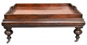 MAHOGANY TRAY TOP COFFEE TABLE