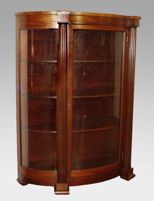 MAHOGANY TRIPLE BOW FRONT CHINA
