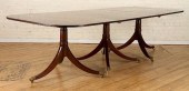 MAHOGANY TRIPLE PEDESTAL DININ