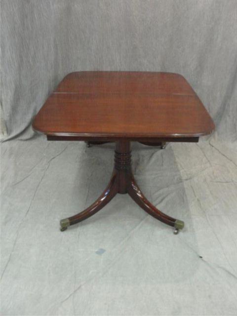 Mahogany Twin Pedestal Banded