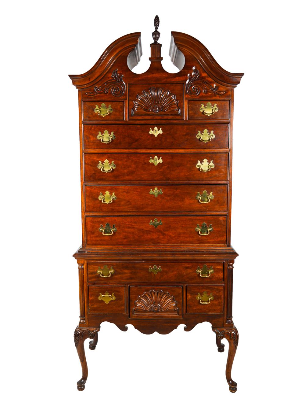 MAHOGANY TWO-PART HIGH BOY20th