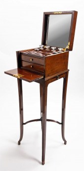 MAHOGANY VANITY CASE ON STANDM