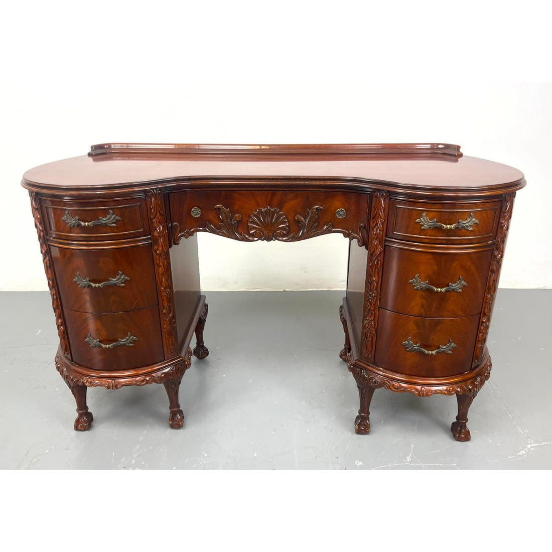 Mahogany vanity with ball and