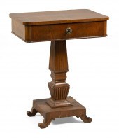 MAHOGANY-VENEER WORK TABLE EAR