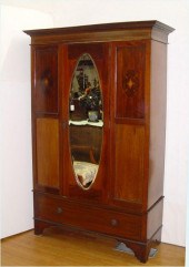 MAHOGANY VICTORIAN ARMOIR: Dou