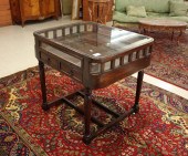 MAHOGANY VITRINE TABLE, AMERIC