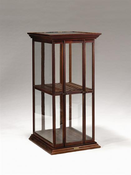 Mahogany walking stick display case
