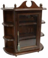 MAHOGANY WALL-MOUNTED DISPLAY