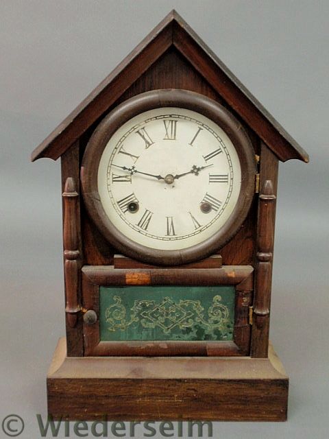 Mahogany Waterbury eight-day