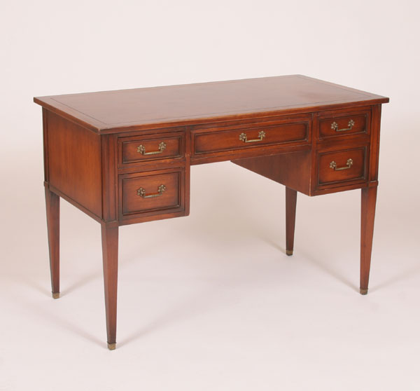Mahogany writing desk; four