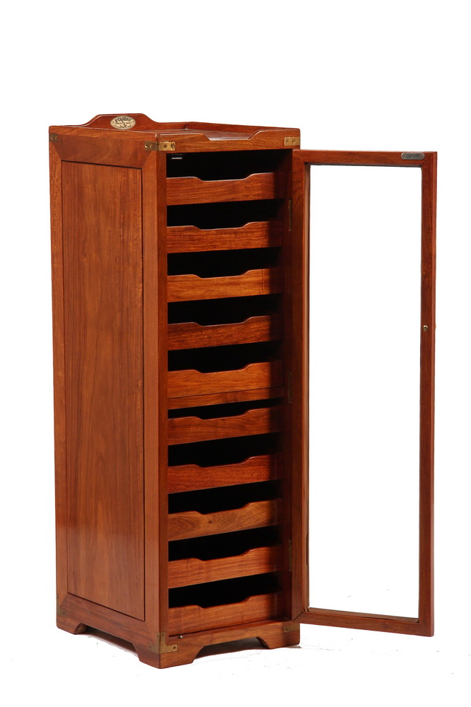 MAHOGANY YACHT DOCUMENT CABINET -