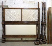 MAHOGNAY CANOPY BED. Comprised