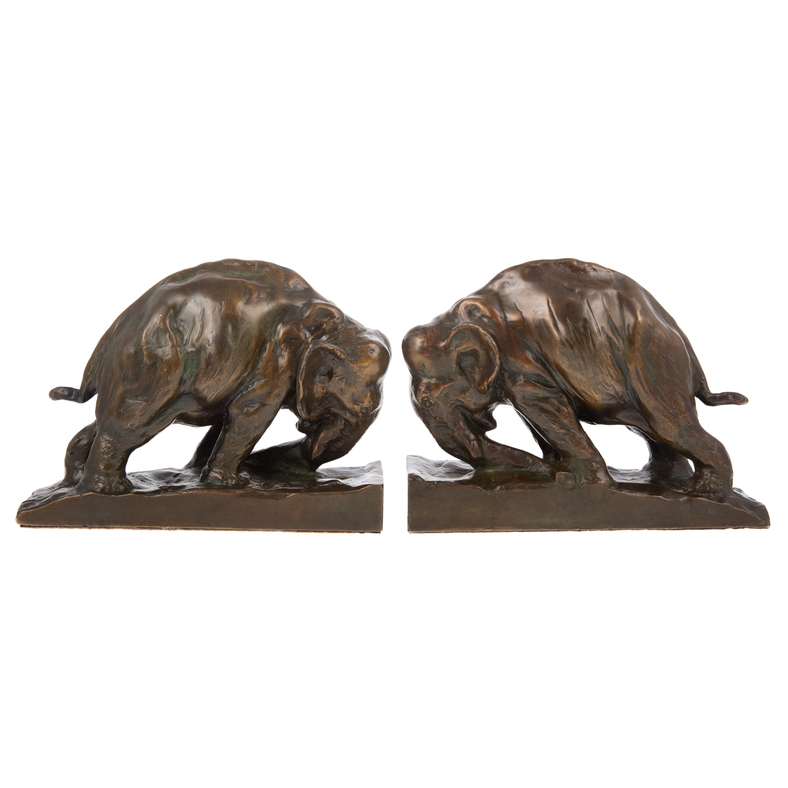MAHONRI M. YOUNG, PAIR BRONZE