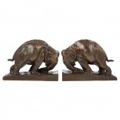 MAHONRI M. YOUNG, PAIR BRONZE